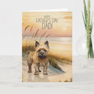 Cartes Pour Fêtes Annuelles Tervueren Cairn Terrier Chien Coucher de soleil Pl
