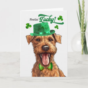 Cartes Pour Fêtes Annuelles Tervueren Irlandais de chien se sentant chanceux j
