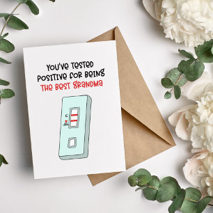 Cartes Pour Fêtes Annuelles Testé Positive Pour Être La Meilleure Grand-Mère