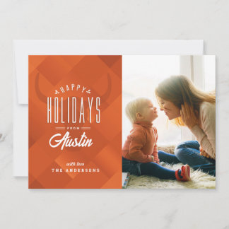 Cartes Pour Fêtes Annuelles Texas Christmas Holiday Photo de votre ville