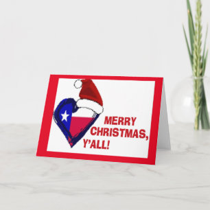 Cartes Pour Fêtes Annuelles Texas Père Noël - Joyeux Noël Y'all !