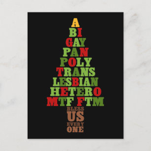 Cartes Pour Fêtes Annuelles Texte de l'arbre de Noël de la diversité