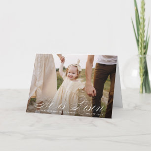 Cartes Pour Fêtes Annuelles Texte de Pâques pour photo "Il est ressuscité"
