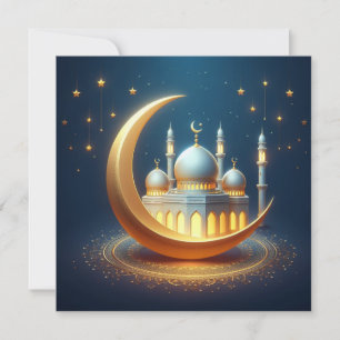 Cartes Pour Fêtes Annuelles Texte de vœux personnalisable Eid Mubarak