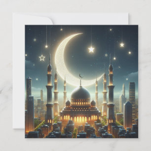 Cartes Pour Fêtes Annuelles Texte de vœux personnalisable pour l'Eid Moubarak 