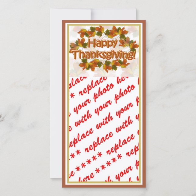 Cartes Pour Fêtes Annuelles Texte du meilleur Bon thanksgiving des saisons aut (Devant)