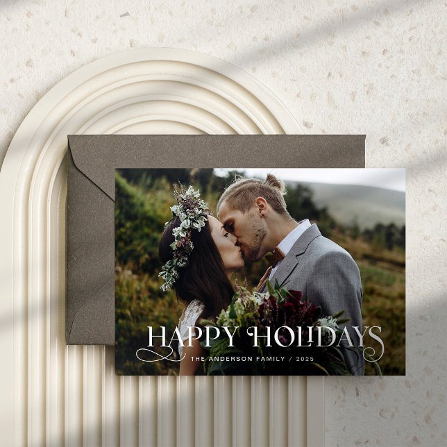 Cartes Pour Fêtes Annuelles Texte et photos uniques | Joyeuses fêtes (Créateur téléchargé)