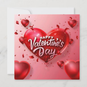 Cartes Pour Fêtes Annuelles Texte moderne Heureuse Sainte-Valentin rouge