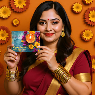 Cartes Pour Fêtes Annuelles Texte personnalisé, Diwali Delight