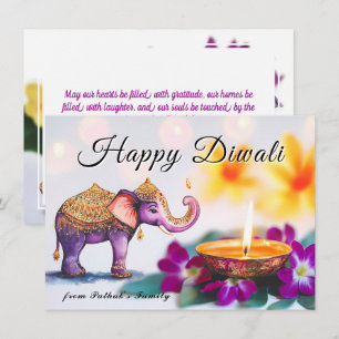 Cartes Pour Fêtes Annuelles Texte personnalisé, Elephant Majesty