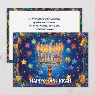 Cartes Pour Fêtes Annuelles Texte personnalisé Festival des lumières enchanter