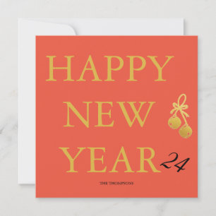Cartes Pour Fêtes Annuelles Texte Personnalisé Moderne Joyeux Nouvel An Modifi