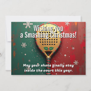 Cartes Pour Fêtes Annuelles 🎾🎄Texte personnalisé, Vœux hors-terrain, Ratés s