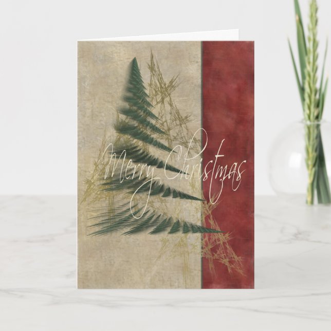 Cartes Pour Fêtes Annuelles Textures d'arbre de Noël (Devant)