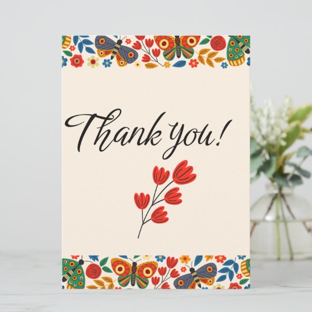 Cartes Pour Fêtes Annuelles Thank You So Much - Elegant Card (Debout devant)