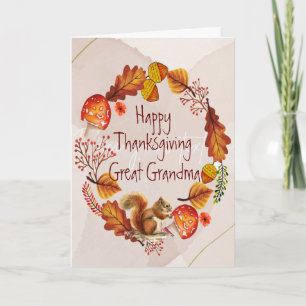Cartes Pour Fêtes Annuelles Thankesgiving Autumn Wreath Grand grand grand gran