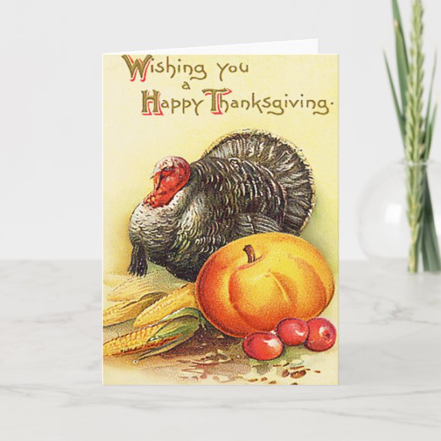 Cartes Pour Fêtes Annuelles Thanksgiving (Devant)