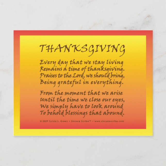 Cartes Pour Fêtes Annuelles Thanksgiving (Devant)
