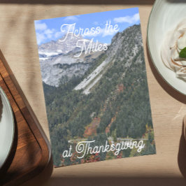 Cartes Pour Fêtes Annuelles Thanksgiving Across the Miles Mountain Valley