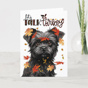 Cartes Pour Fêtes Annuelles Thanksgiving Affenpinscher Dog Parlons Turquie