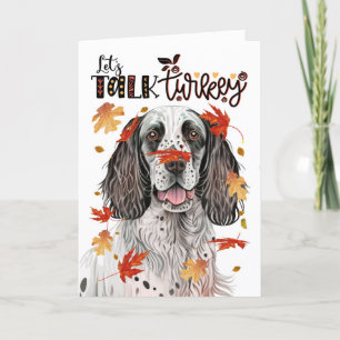 Cartes Pour Fêtes Annuelles Thanksgiving Anglais SetDog Parlons Turquie
