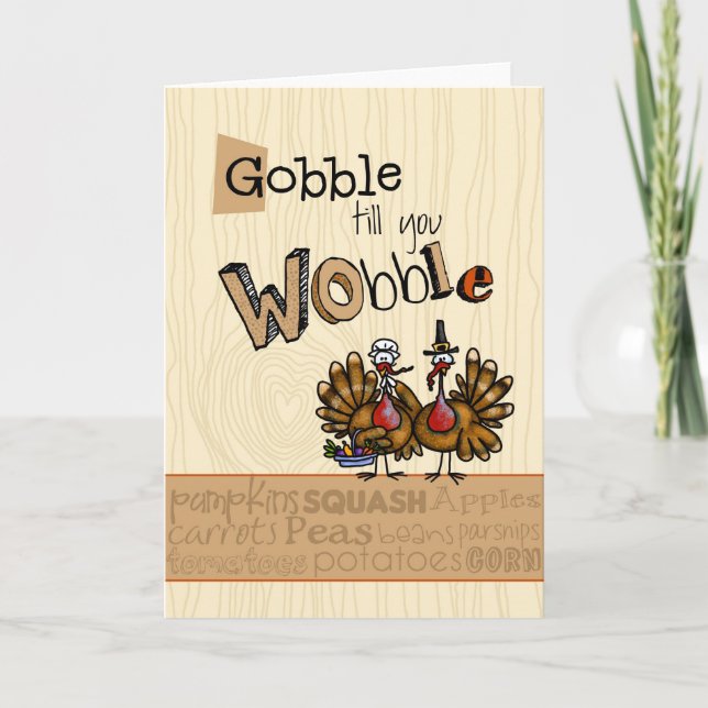 Cartes Pour Fêtes Annuelles Thanksgiving - avalez jusqu'à ce que vous (Devant)