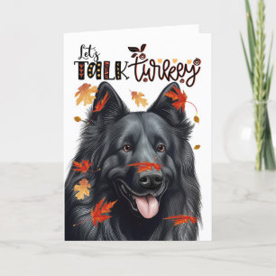 Cartes Pour Fêtes Annuelles Thanksgiving Belgian Sheepdog Parlons Turquie