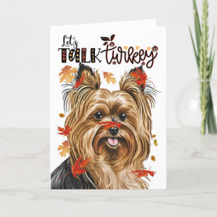 Cartes Pour Fêtes Annuelles Thanksgiving Biewer Terrier Dog Parlons Turquie