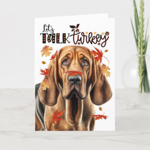 Cartes Pour Fêtes Annuelles Thanksgiving Bloodhound Dog Parlons Turquie