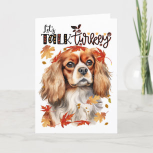 Cartes Pour Fêtes Annuelles Thanksgiving Cavalier King Charles Chien Parler Tu