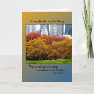 Cartes Pour Fêtes Annuelles Thanksgiving Central Park pour Brother et sa famil