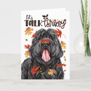 Cartes Pour Fêtes Annuelles Thanksgiving Chien Russe Noir Parlons Turquie