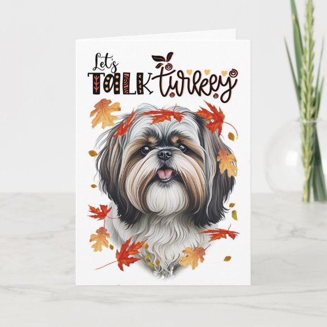 Cartes Pour Fêtes Annuelles Thanksgiving Chih Tzu Chien Parlons Turquie (Devant)