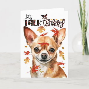 Cartes Pour Fêtes Annuelles Thanksgiving Chihuahua Dog Parlons Turquie