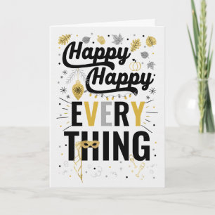Cartes Pour Fêtes Annuelles Thanksgiving Christmas New year Happy Everything