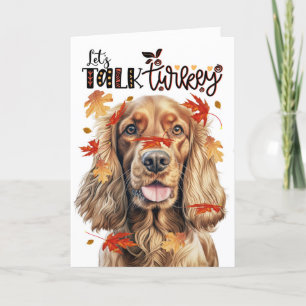 Cartes Pour Fêtes Annuelles Thanksgiving Cocker Spaniel Dog Parlons Turquie