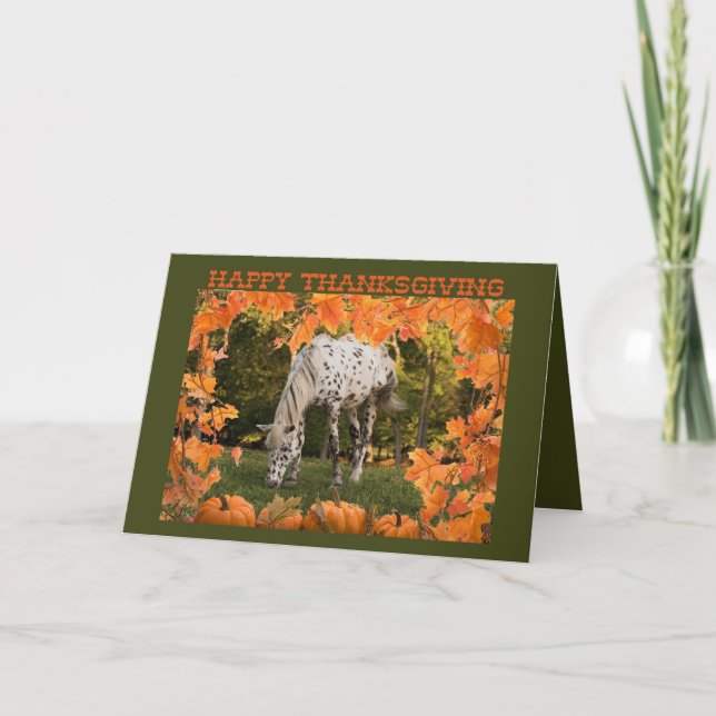 Cartes Pour Fêtes Annuelles Thanksgiving d'Appaloosa (Devant)
