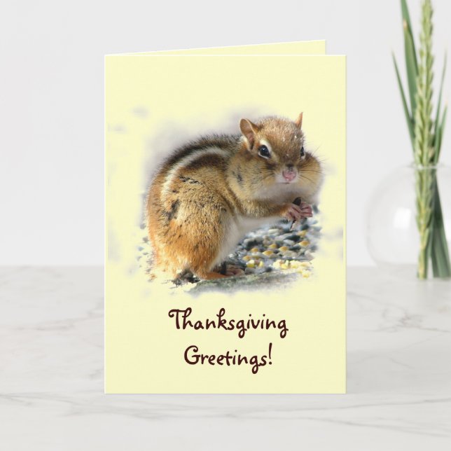Cartes Pour Fêtes Annuelles Thanksgiving de Chipmunk (Devant)