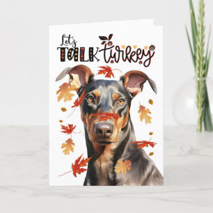 Cartes Pour Fêtes Annuelles Thanksgiving Doberman Dog Parlons Turquie