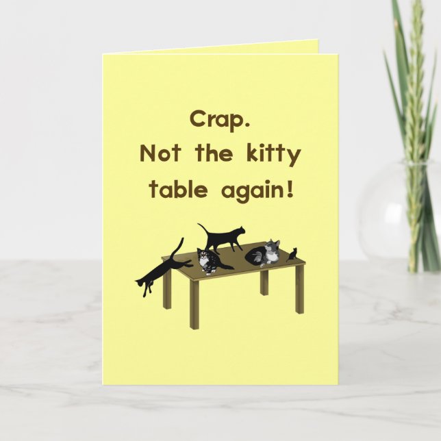 Cartes Pour Fêtes Annuelles Thanksgiving drôle de Tableau de Kitty (Devant)