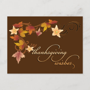 Cartes Pour Fêtes Annuelles Thanksgiving Feuille Classic Fall Theme