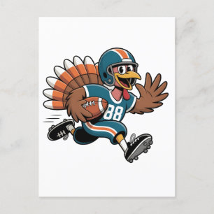Cartes Pour Fêtes Annuelles Thanksgiving Football Turquie Imaginaire Football