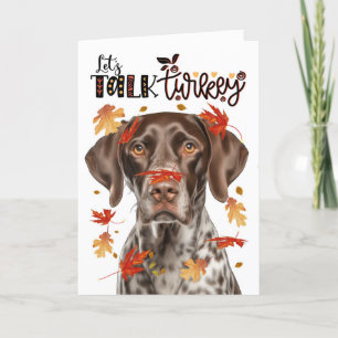 Cartes Pour Fêtes Annuelles Thanksgiving German Pointer Dog Parlons Turquie