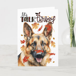 Cartes Pour Fêtes Annuelles Thanksgiving German Shepherd Dog Parlons Turquie
