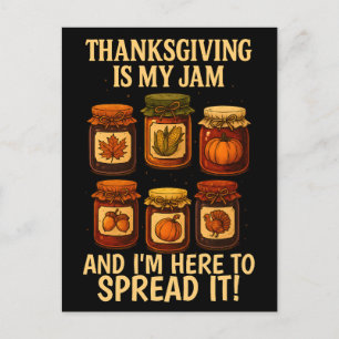 Cartes Pour Fêtes Annuelles Thanksgiving Is My Jam - Jolie Conception Automne