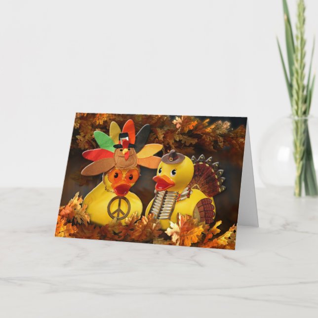 Cartes Pour Fêtes Annuelles Thanksgiving mignon ! (Devant)