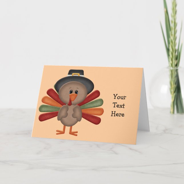 Cartes Pour Fêtes Annuelles Thanksgiving mignon Turquie (Devant)