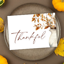Cartes Pour Fêtes Annuelles Thanksgiving Moderne Élégant Merci