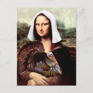 Cartes Pour Fêtes Annuelles Thanksgiving Mona Lisa Pilgrim
