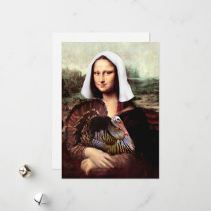 Cartes Pour Fêtes Annuelles Thanksgiving Mona Lisa Pilgrim
